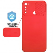 Capa para Motorola Moto One Fusion Plus - Emborrachada Cam Protector Vermelha